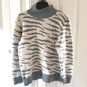 La Vie by Rebecca Taylor Zebra Stripe Sweater Large